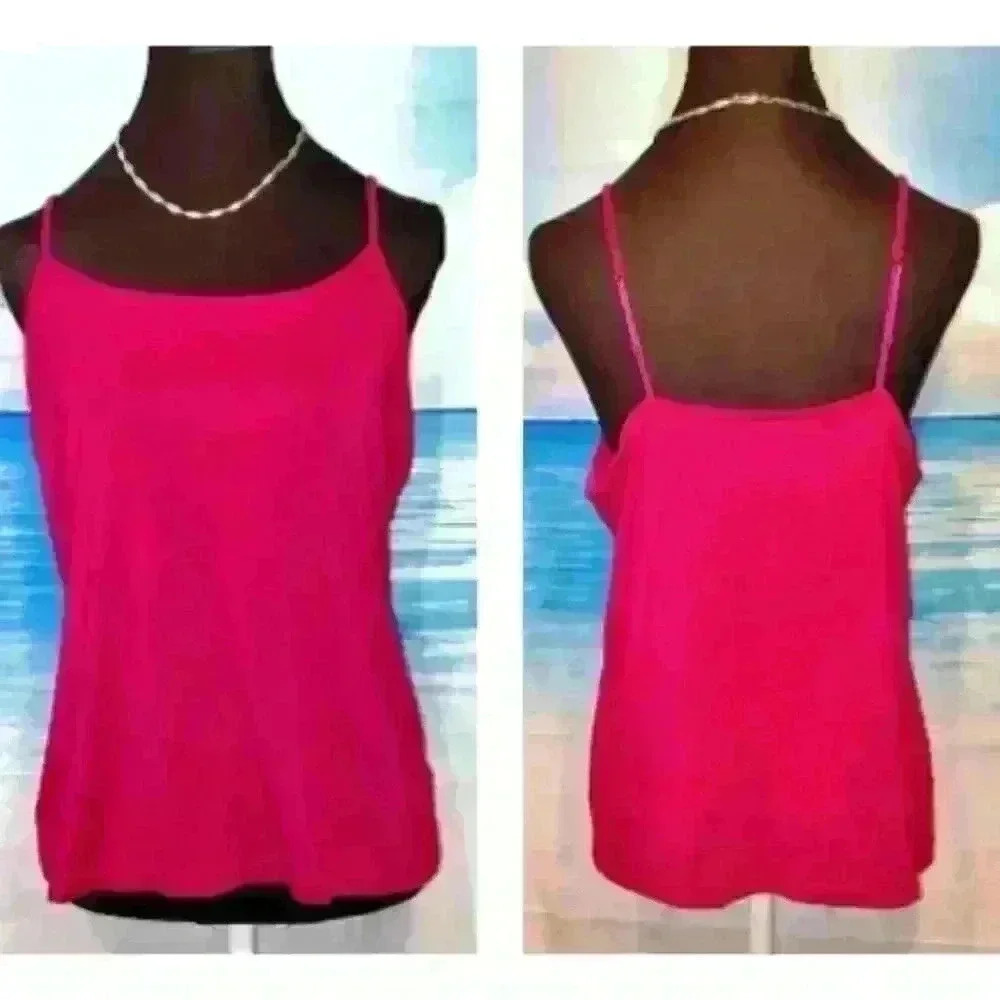 MERONA Womans WINE RED Cami Shell Tank Top Lightweight STRETCH size 2x 18/20 XXL
